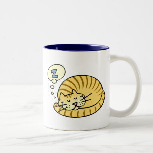 Caneca De Café Em Dois Tons Gato do sono