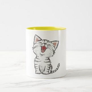 Caneca De Café Em Dois Tons Gato docinho