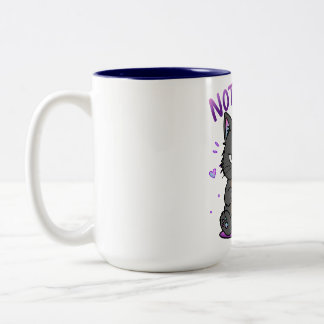 Caneca De Café Em Dois Tons Gato Engraçado e Mal-Humorado Não Hoje Amante de C