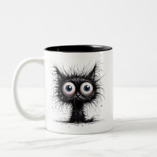 Caneca De Café Em Dois Tons Gato Frazzled