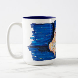 Caneca De Café Em Dois Tons Gato Gamer Ruivo