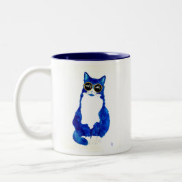Caneca De Café Em Dois Tons Gato legal