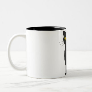 Caneca De Café Em Dois Tons Gato negro