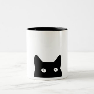 Caneca De Café Em Dois Tons Gato Negro