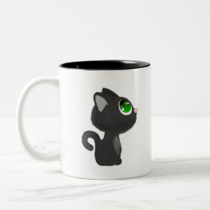 Caneca De Café Em Dois Tons Gato Pequeno Gato Felino Animais Domésticos