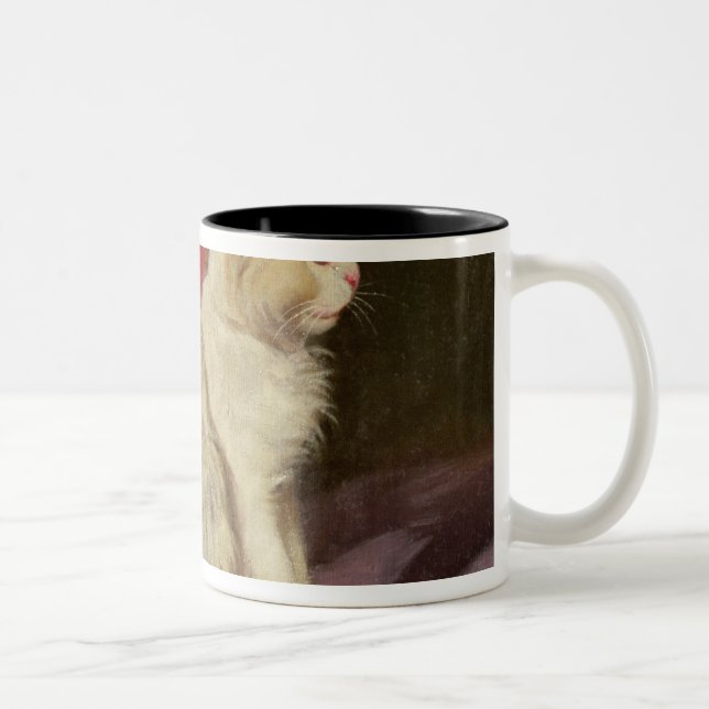 Caneca De Café Em Dois Tons Gato persa branco (Direita)
