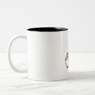 Caneca De Café Em Dois Tons Gato Preguiçoso Engraçado -'Farei Isso Amanhã'