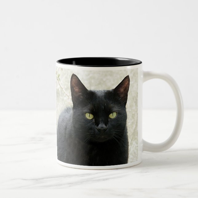 Caneca De Café Em Dois Tons Gato preto (Direita)