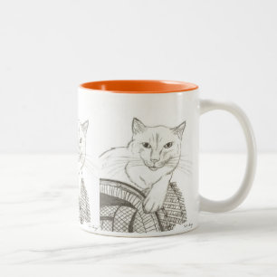 Caneca De Café Em Dois Tons Gato Ragdoll Retrato Mug