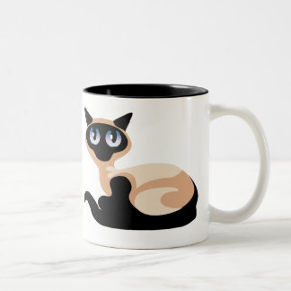 Caneca De Café Em Dois Tons Gato Siamese