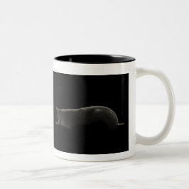 Caneca De Café Em Dois Tons Gato Silhouette