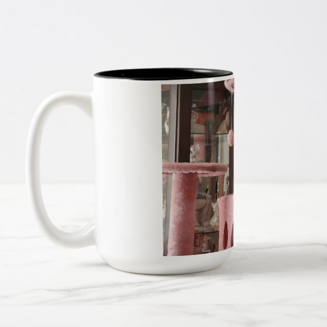 Caneca De Café Em Dois Tons Gato só relaxando (Esquerda)
