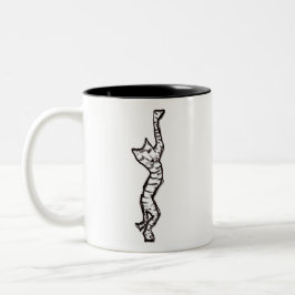 Caneca De Café Em Dois Tons Gato Stretch!