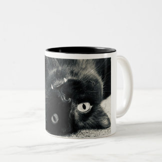 Caneca De Café Em Dois Tons Gato Vampiro