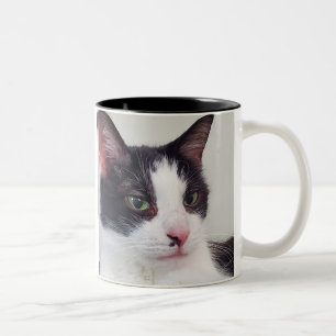 Caneca De Café Em Dois Tons Gatos, chá e um bom livro