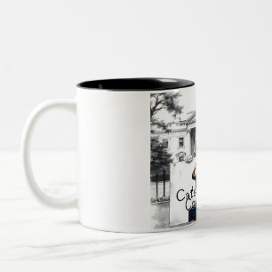 Caneca De Café Em Dois Tons Gatos Contra Corrupção
