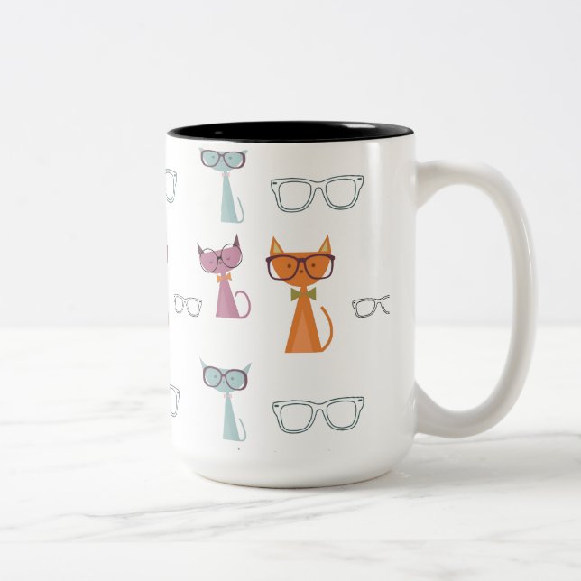 Caneca De Café Em Dois Tons Gatos Da anca (Direita)