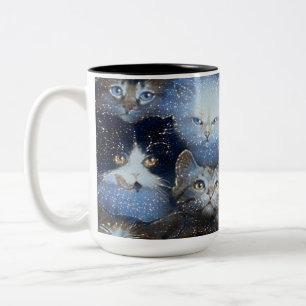 Caneca De Café Em Dois Tons Gatos da faísca