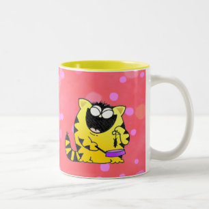 Caneca De Café Em Dois Tons Gatos de LOL