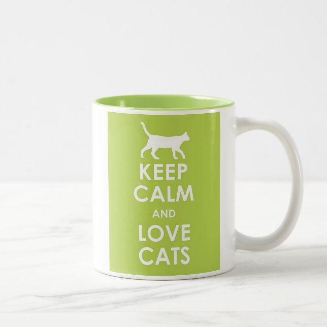 Caneca De Café Em Dois Tons Gatos do amor (Direita)