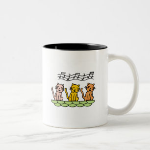 Caneca De Café Em Dois Tons Gatos do canto camiseta e presentes