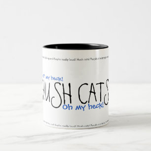 Caneca De Café Em Dois Tons GATOS DO HUSH! Ver. 2