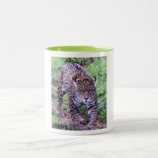 Caneca De Café Em Dois Tons Gatos Jaguar Safari Destino Natureza (Centro)