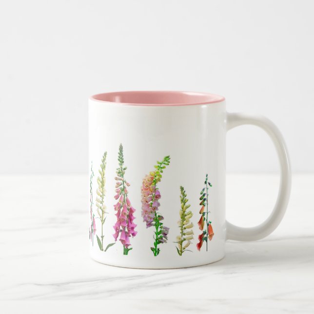Caneca De Café Em Dois Tons Gatos no Foxglove (Direita)