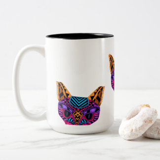 Caneca De Café Em Dois Tons Gatos são pura felicidade