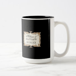 Caneca De Café Em Dois Tons Gatsby Art Deco Nouveau Lace Faux Dourada Tulip