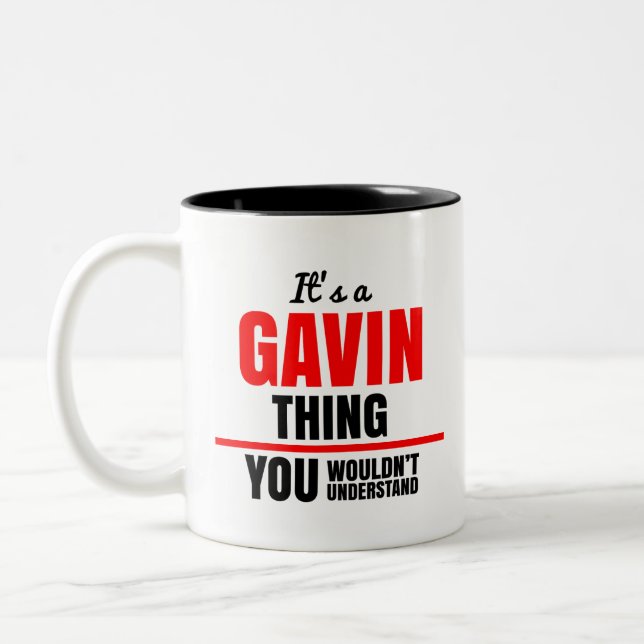 Caneca De Café Em Dois Tons Gavin que você não entenderia (Esquerda)