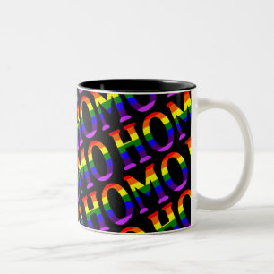 Caneca De Café Em Dois Tons Gay Colorida Rainbow Colors Homo
