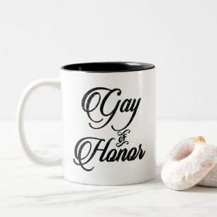 Caneca De Café Em Dois Tons Gay de Honra Bar   Presente Personalizado para a F