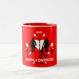 Caneca De Café Em Dois Tons Gay Girl Divorce Survivor Mug