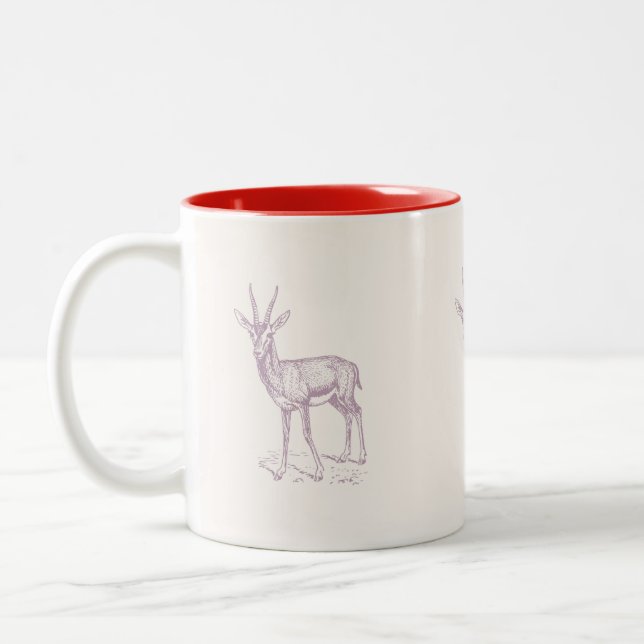 Caneca De Café Em Dois Tons Gazelle Deer (Esquerda)