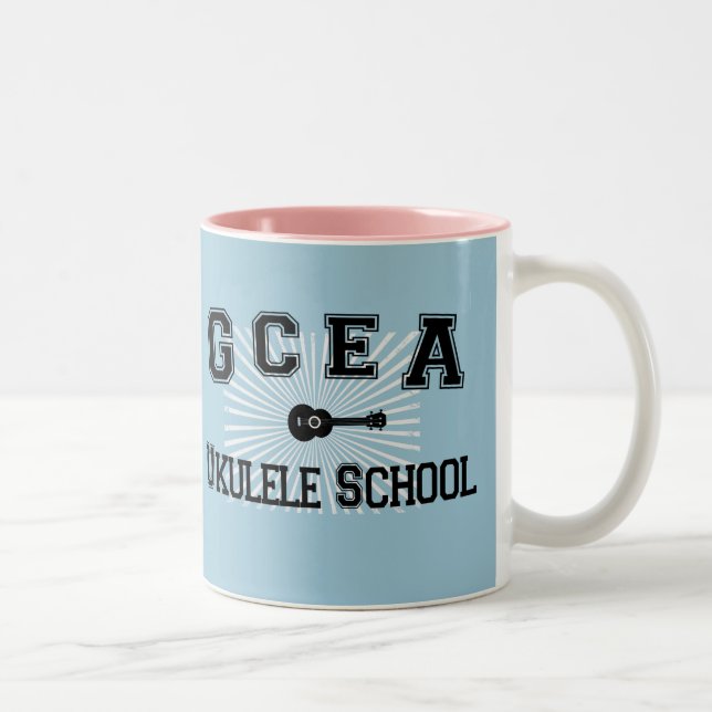 Caneca De Café Em Dois Tons GCEA Ukulele School Mug (Direita)