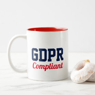 Caneca De Café Em Dois Tons GDPR complacente