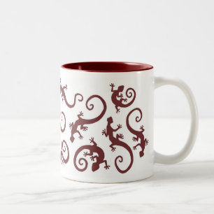 Caneca De Café Em Dois Tons geckos_burgandy_mug