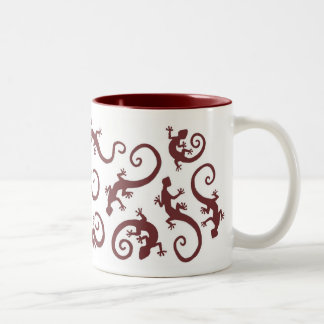 Caneca De Café Em Dois Tons geckos_burgandy_mug
