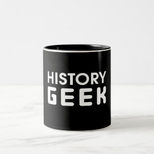 Caneca De Café Em Dois Tons Geek da história