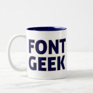Caneca De Café Em Dois Tons Geek da pia batismal - eu sei seu tipo