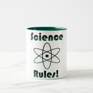 Caneca De Café Em Dois Tons Geek de Regras de Ciência