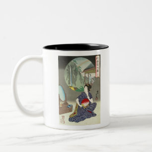 Caneca De Café Em Dois Tons Geisha tradicional japonesa