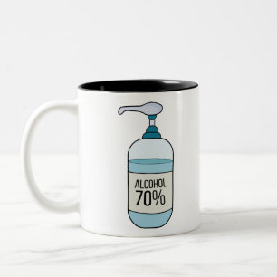 Caneca De Café Em Dois Tons Gel Sanetizer Mão com 70% de Álcool