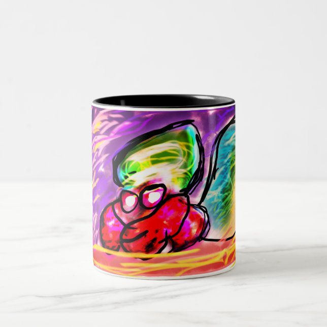 Caneca De Café Em Dois Tons gema de caranguejo eremita (Centro)