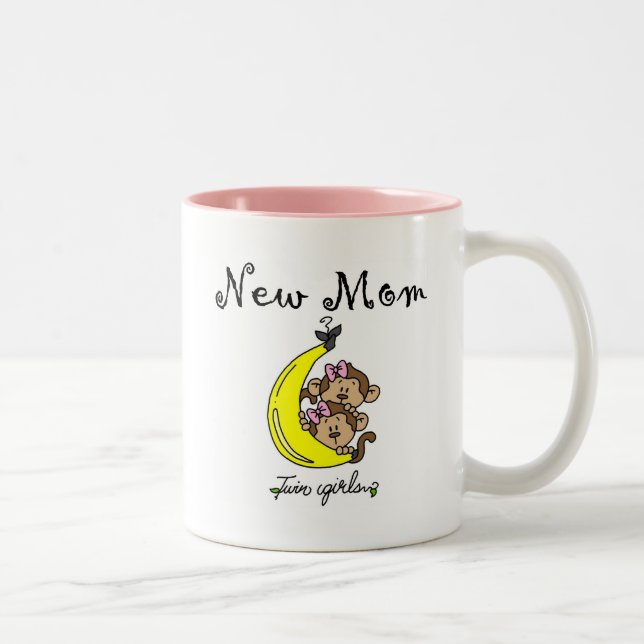 Caneca De Café Em Dois Tons Gêmeas Novas T-shirts e presentes (Direita)