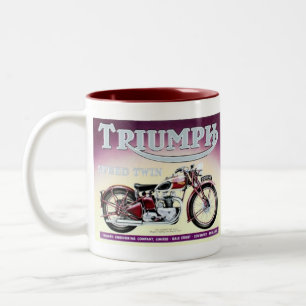 Caneca De Café Em Dois Tons Gêmeo da velocidade de Triumph
