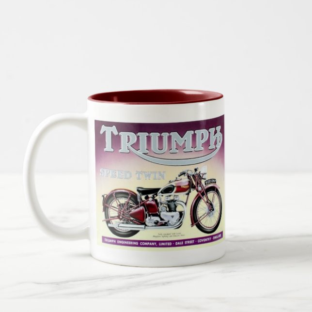 Caneca De Café Em Dois Tons Gêmeo da velocidade de Triumph (Esquerda)