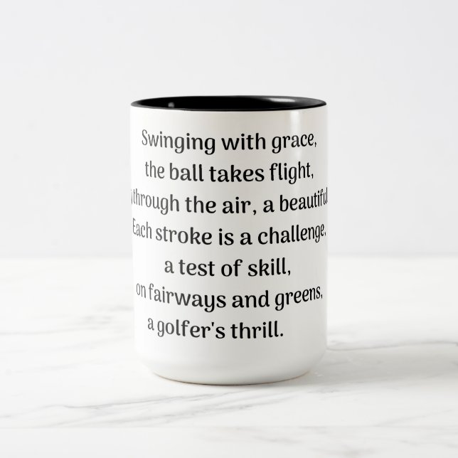 Caneca De Café Em Dois Tons Gemido de Golfer (Centro)