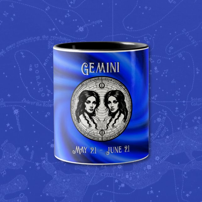 Caneca De Café Em Dois Tons Gemini, o Twins Mug (Criador carregado)